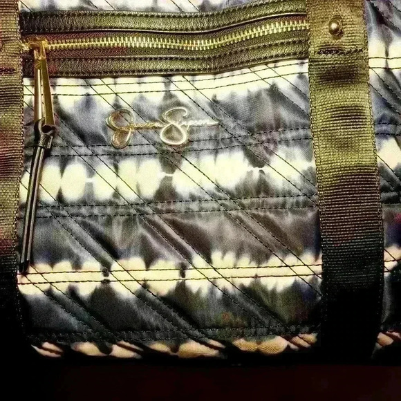 Jessica Simpson Weekender Overnight Tote Carry On Navy Tie Dyed - Picture 2 of 13
